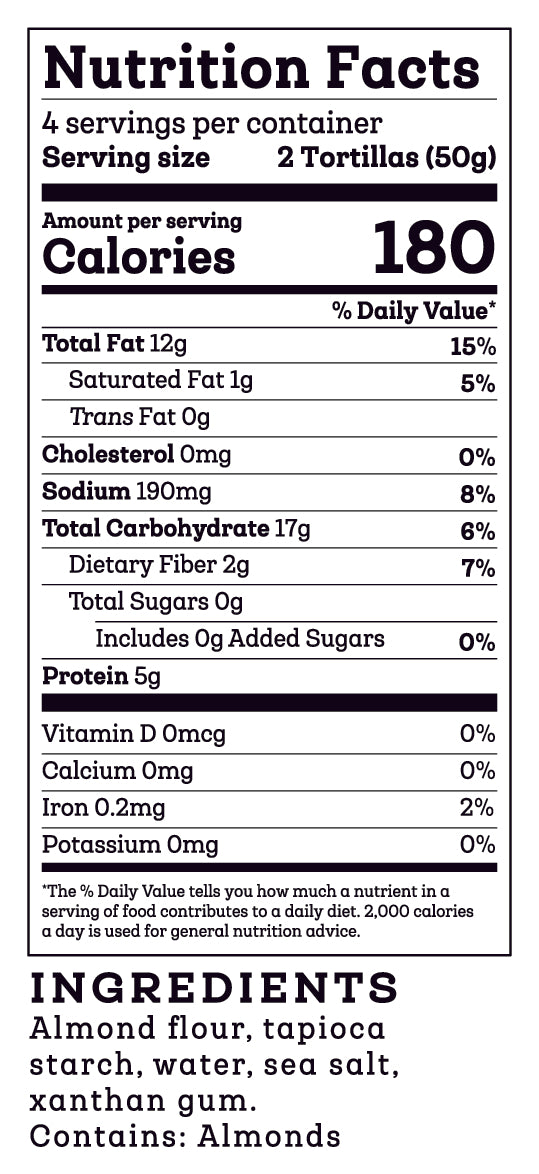 Grain Free Almond Flour Tortillas — Siete Foods