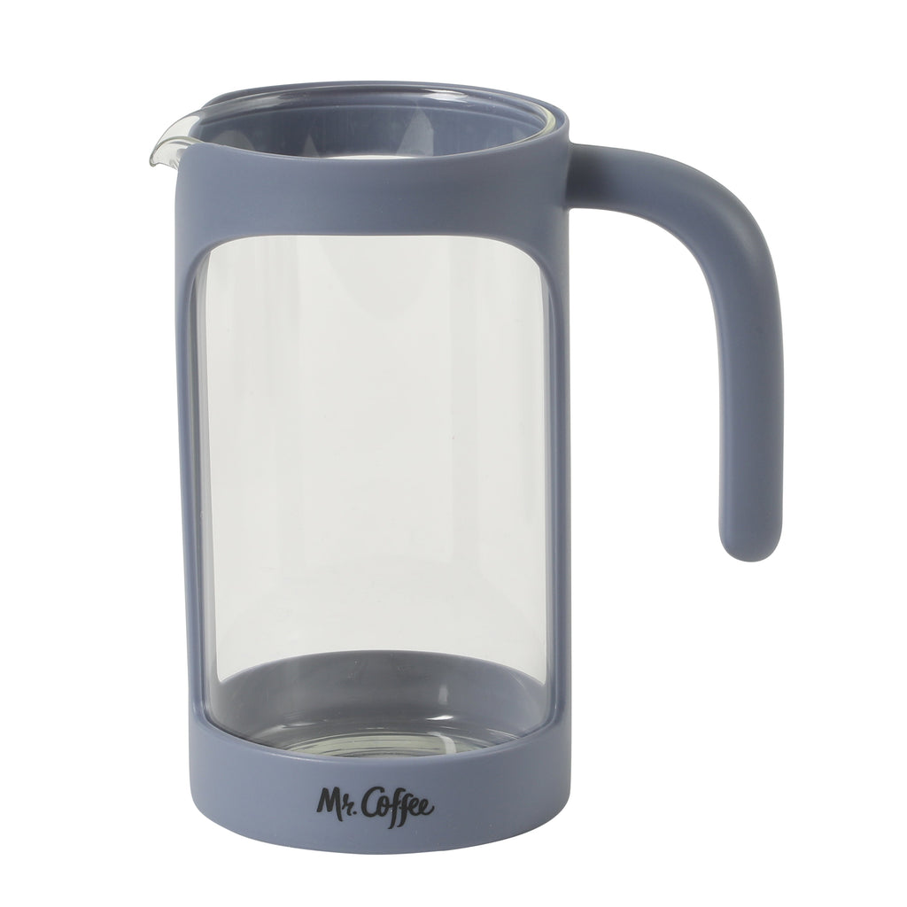 Mr. Coffee Retro Brew French Press Coffee Maker, 31 oz. Glass Carafe with High Heat Resistant Durable Borosilicate Glass & Colorful Frame and Plunger, Includes Coffee Scoop — Gibson Homewares