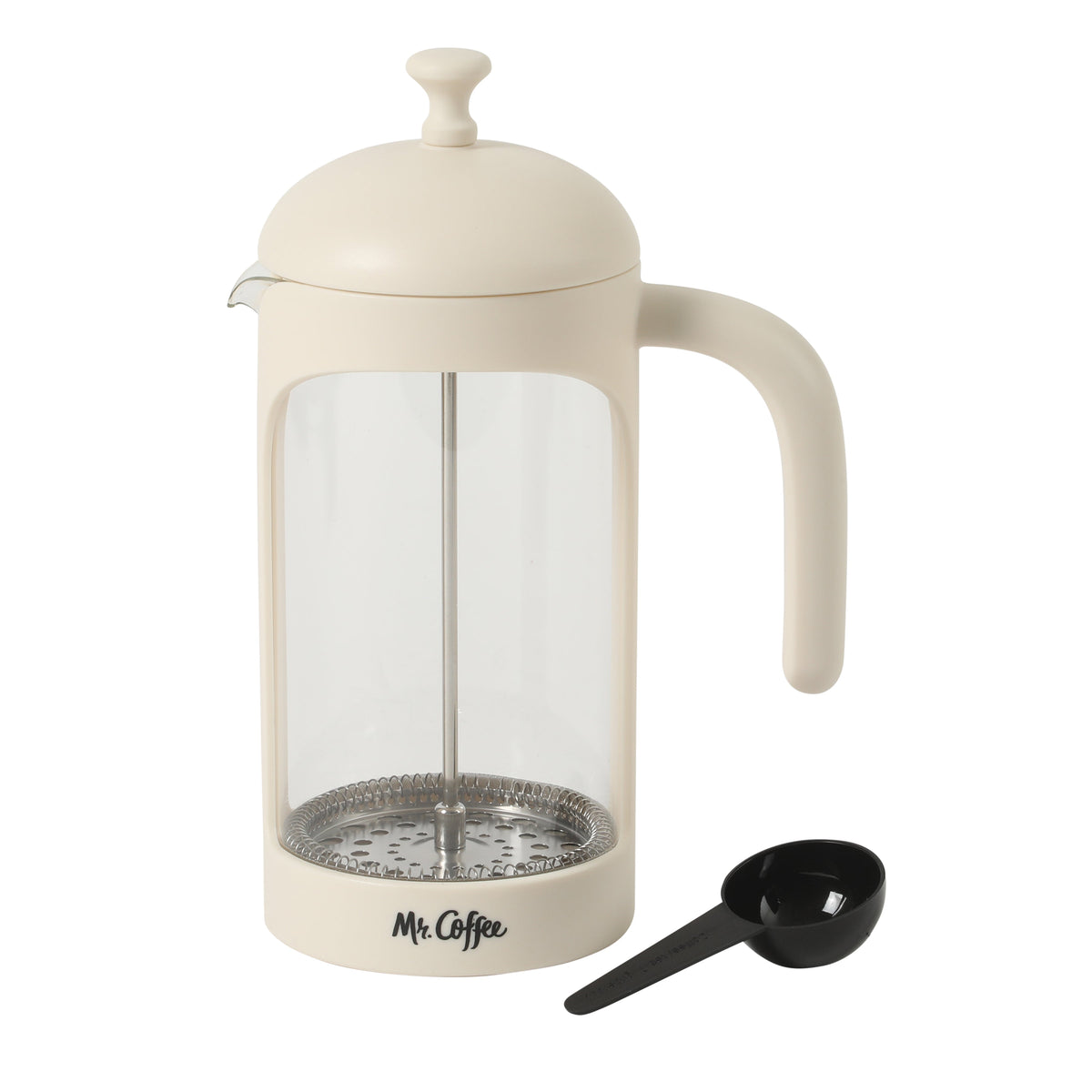 Mr. Coffee Retro Brew French Press Coffee Maker, 31 oz. Glass Carafe with High Heat Resistant Durable Borosilicate Glass & Colorful Frame and Plunger, Includes Coffee Scoop — Gibson Homewares