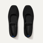 The Max Square Mary Jane - ReVelvet™ Black — Rothys