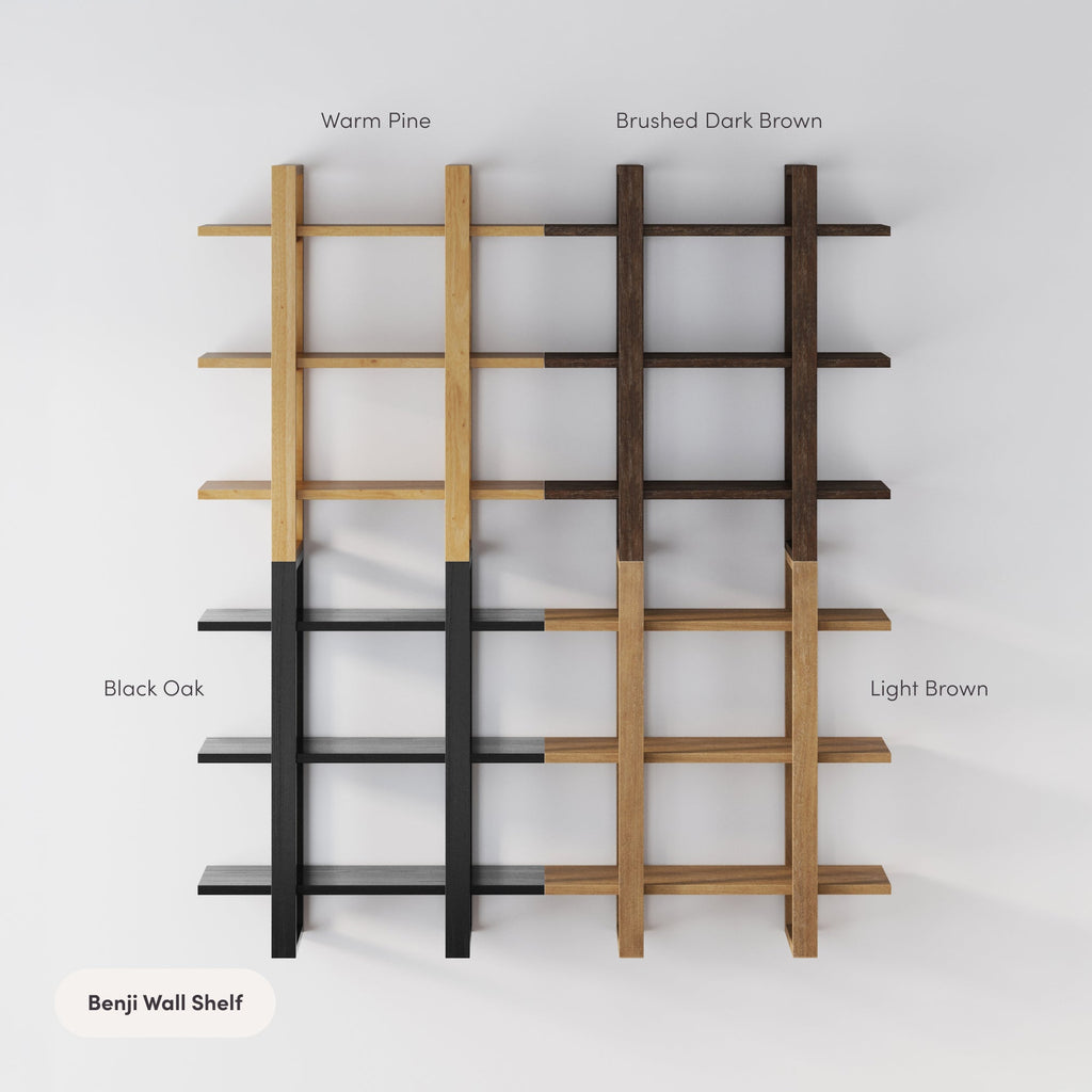 Wood Modular Floating Wall Shelf Light Brown — Nathan James