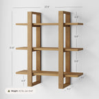 Wood Modular Floating Wall Shelf Light Brown — Nathan James