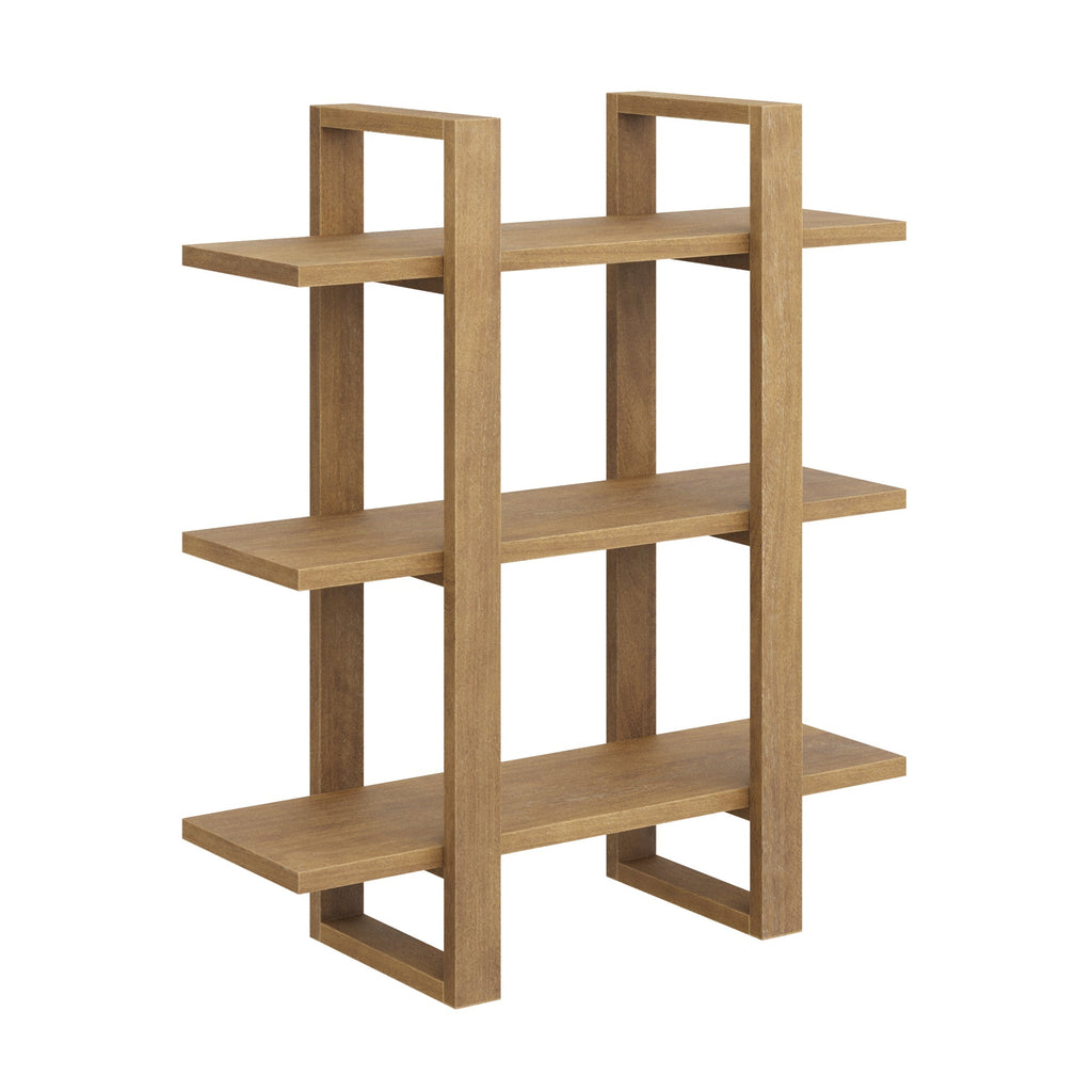 Wood Modular Floating Wall Shelf Light Brown — Nathan James