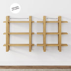 Wood Modular Floating Wall Shelf Light Brown — Nathan James