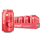 Poppi Sparkling Prebiotic Soda Beverage with Apple Cider Vinegar, Seltzer Water and Fruit Juice, Shirley Temple, 12 Fl Oz, Pack of 12 — Poppi