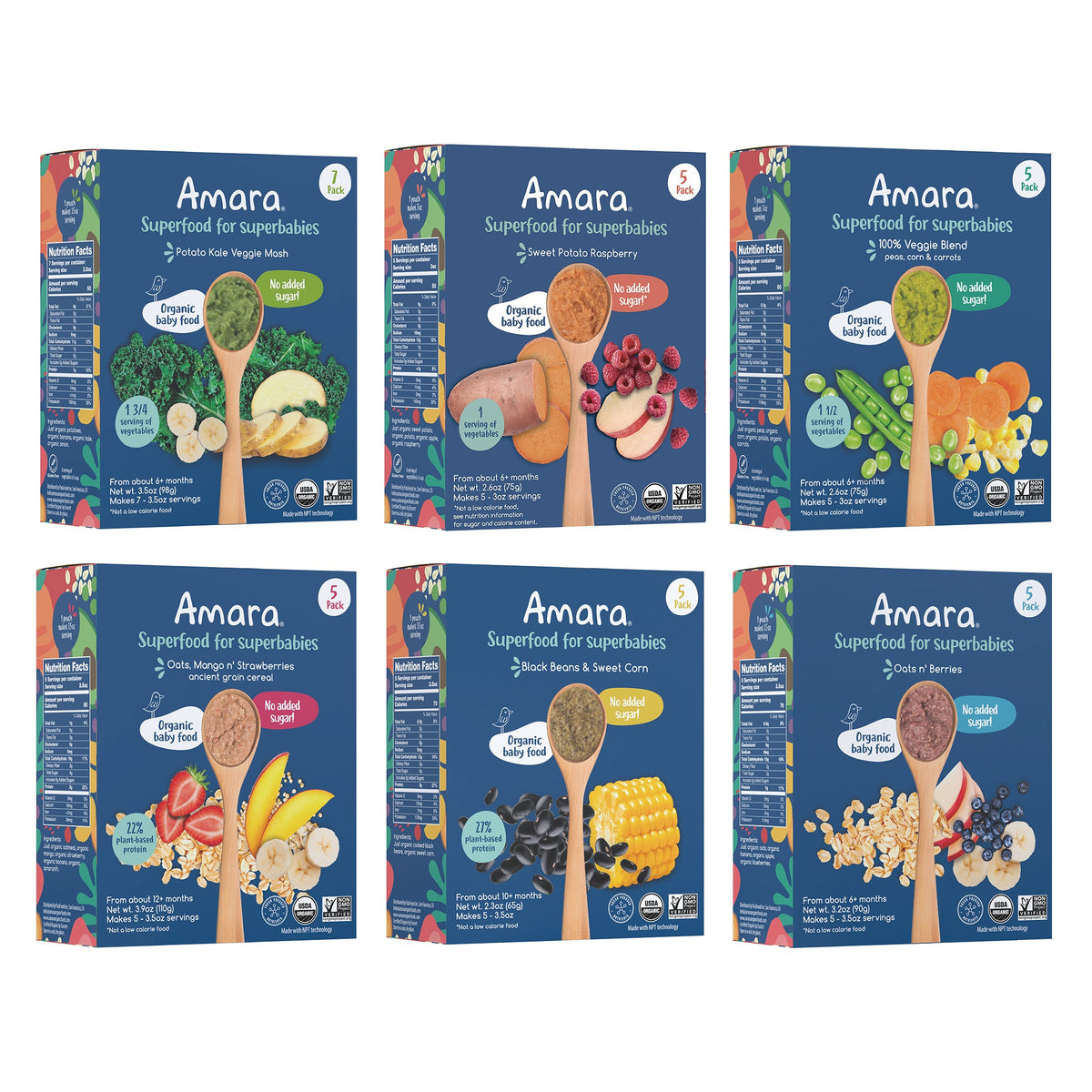 Baby Food Best-Seller Variety Pack — Amara Organic Foods