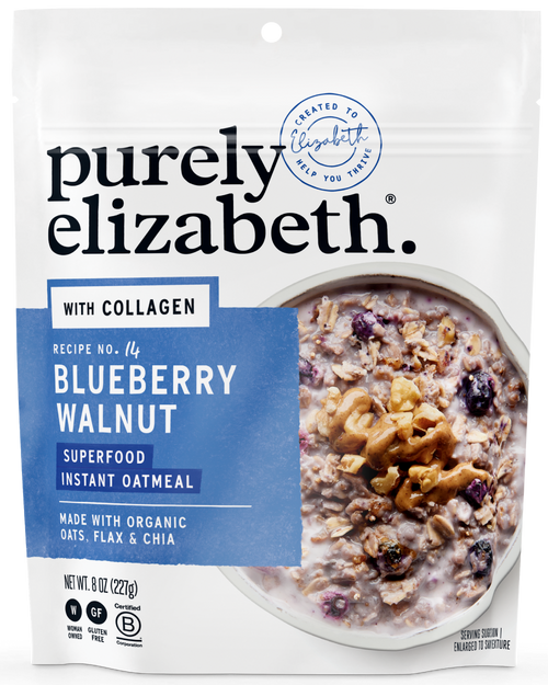 Blueberry Walnut Superfood Oatmeal Pouch with Collagen 10oz