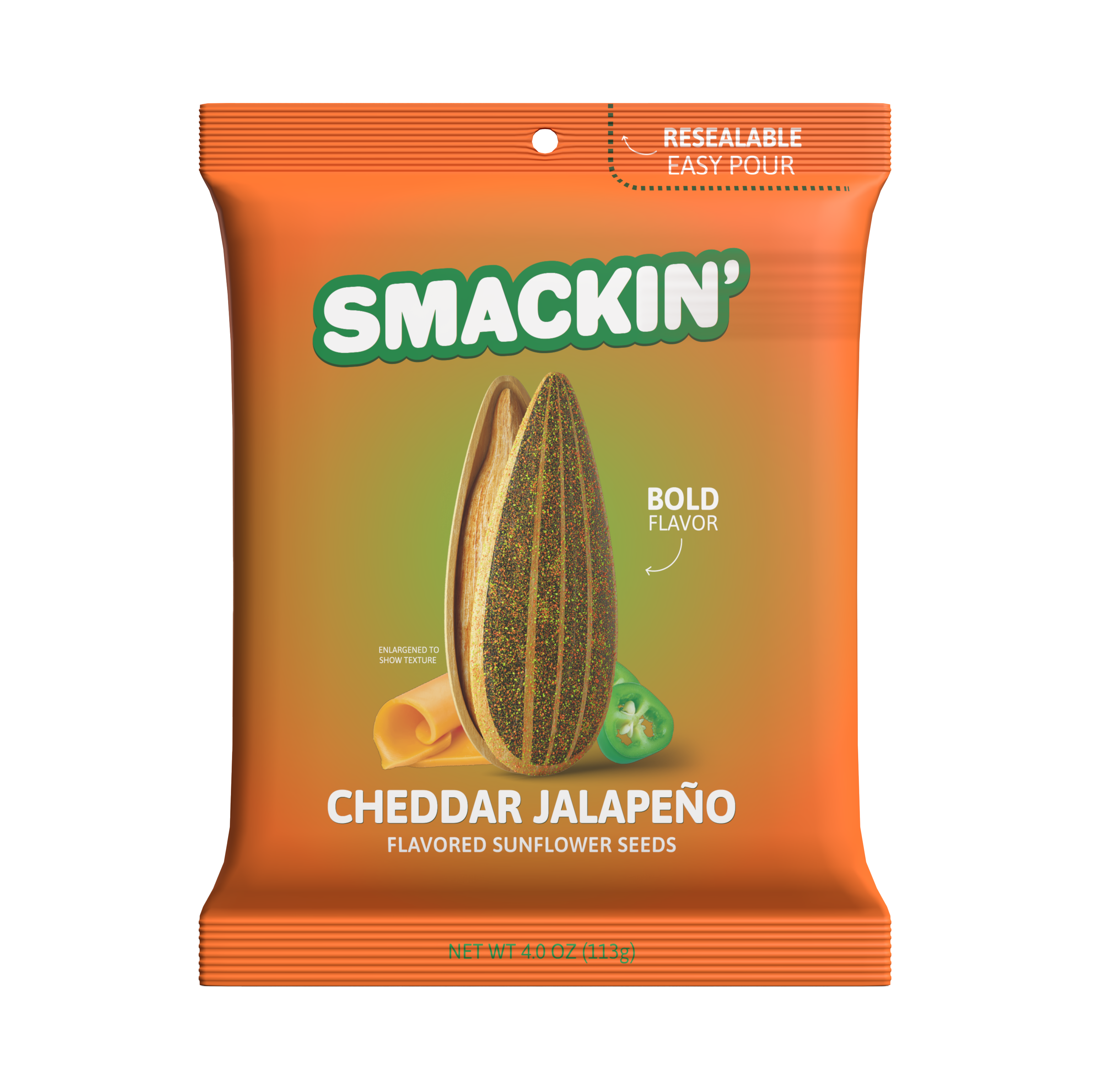 Cheddar Jalapeño Sunflower Seeds — SMACKIN' Sunflower Seeds