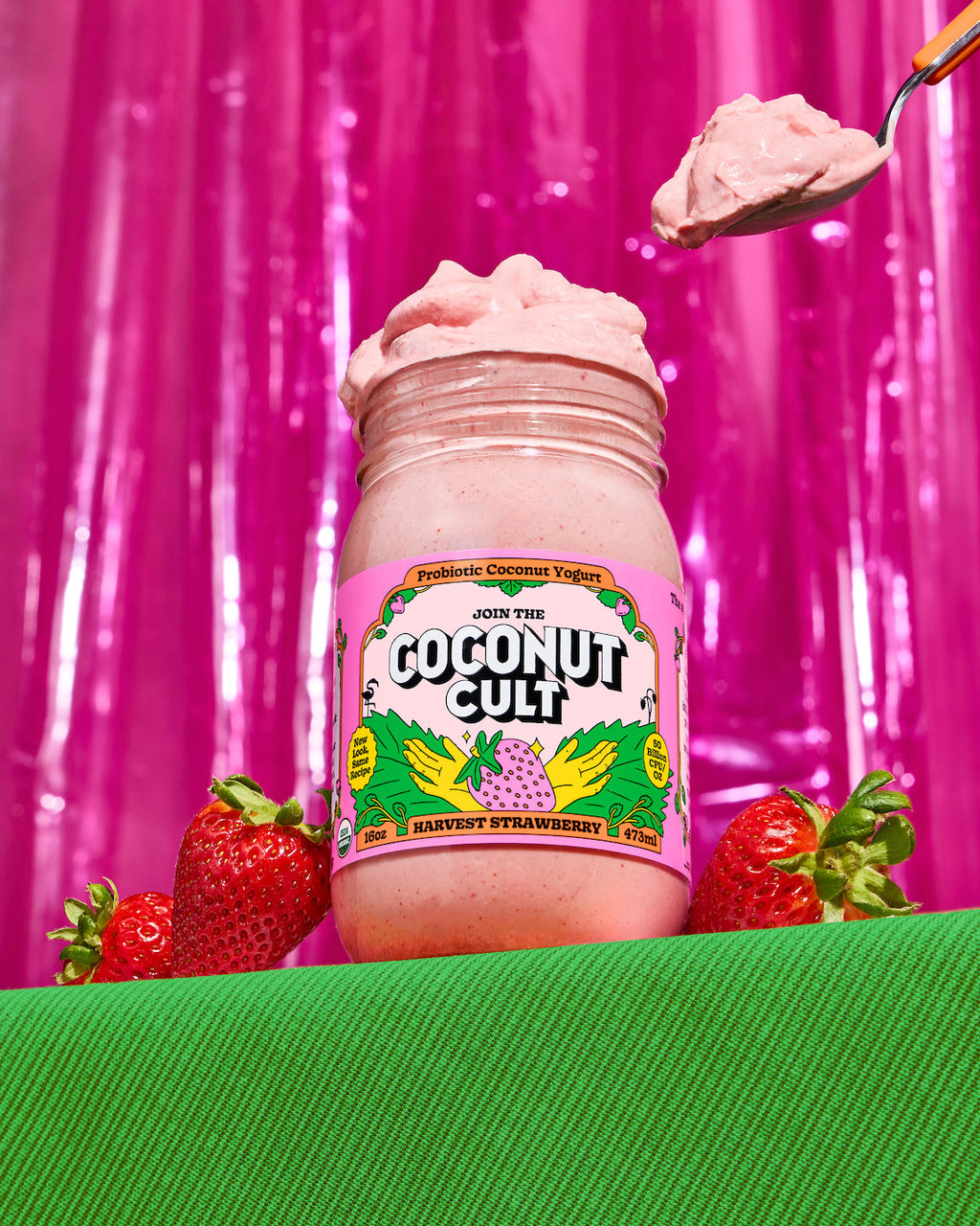 Harvest Strawberry Probiotic Coconut Yogurt — The Coconut Cult