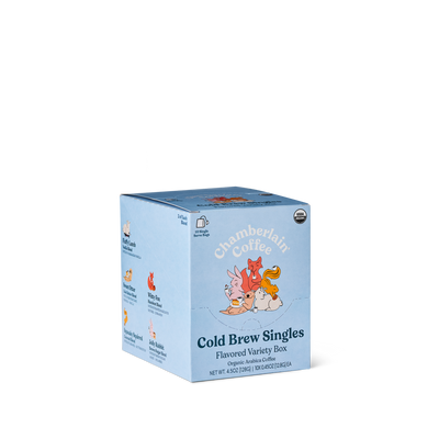 Organic Flavored Variety Cold Brew Singles — Chamberlain Coffee