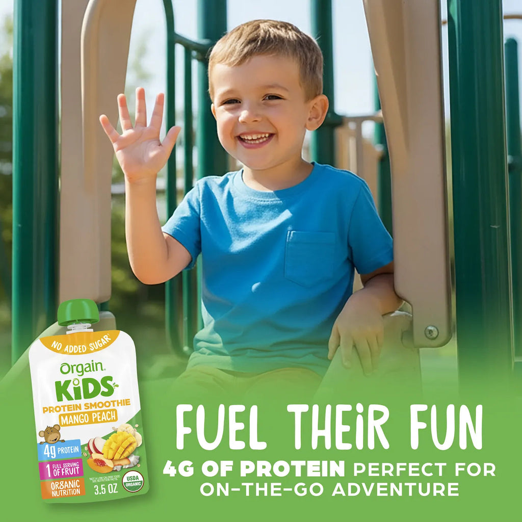 Kids Protein Smoothie Pouch - Mango Peach — Orgain