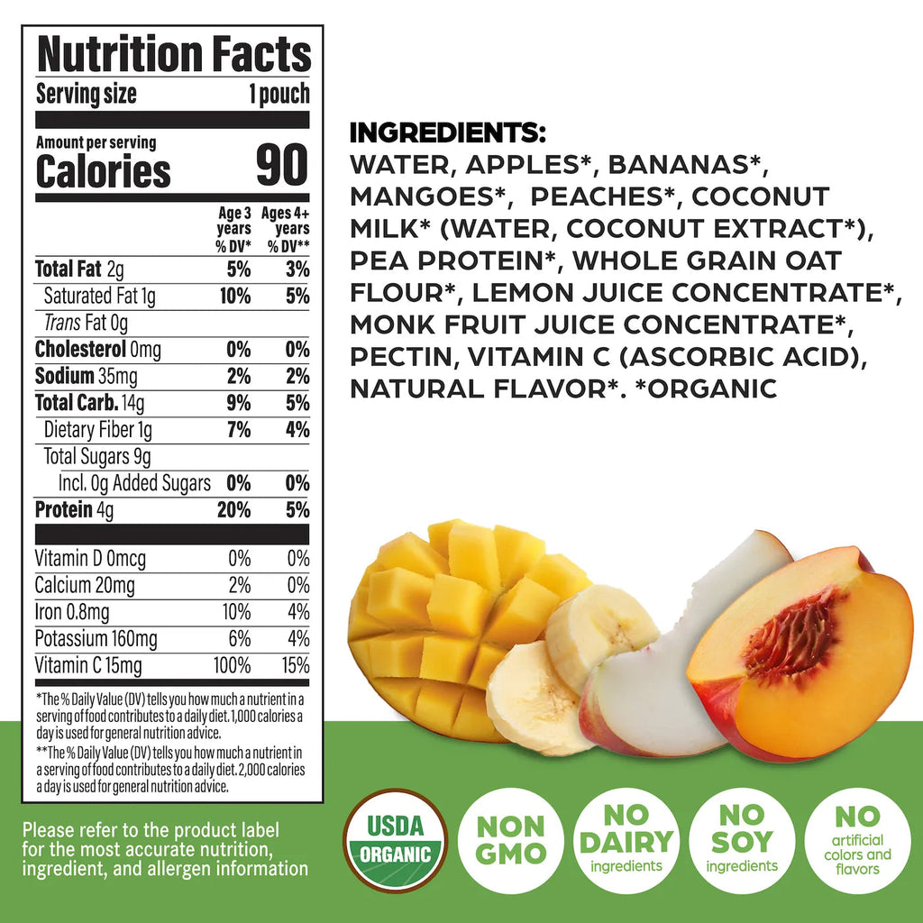 Kids Protein Smoothie Pouch - Mango Peach — Orgain