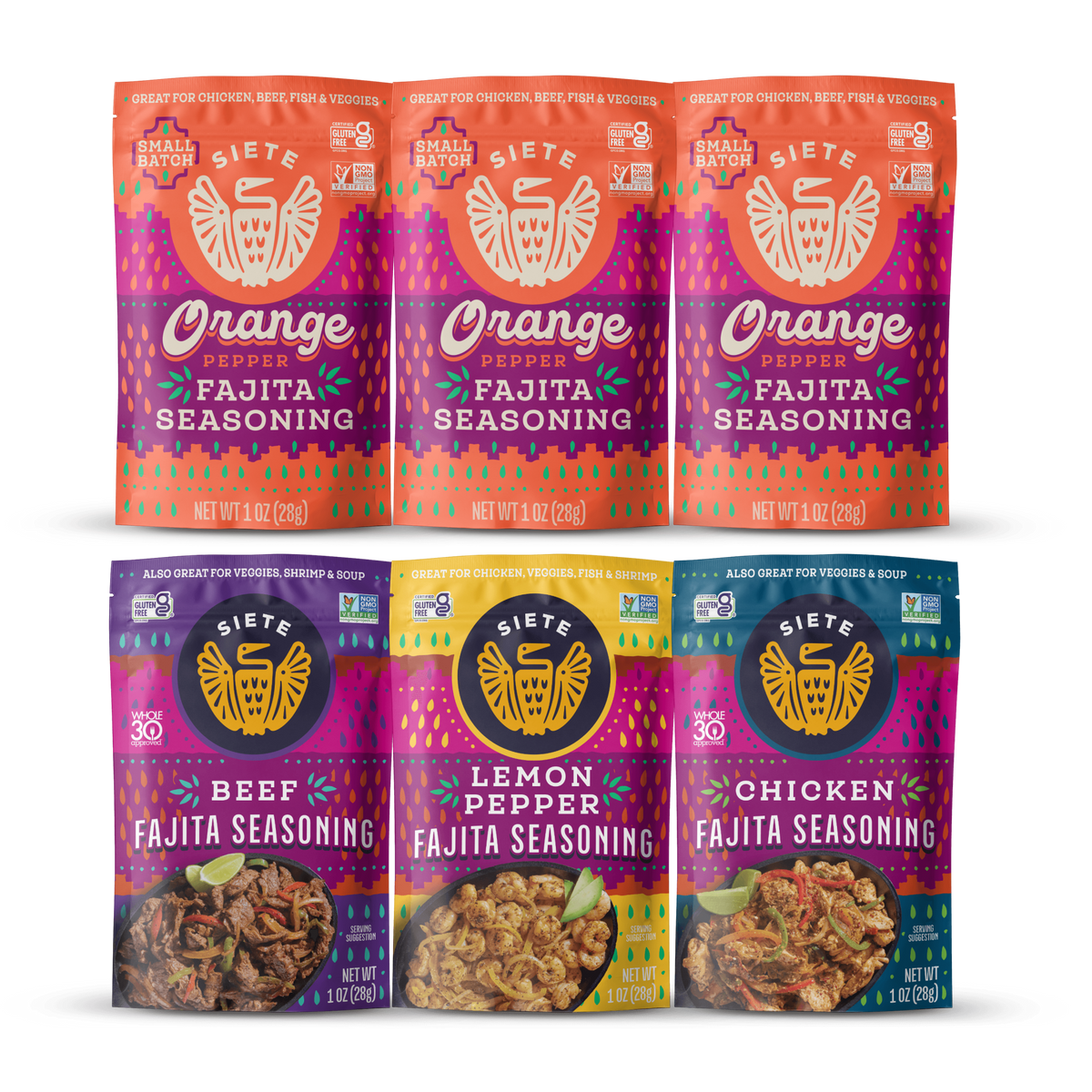 Siete Small Batch Fajita Seasoning Variety Pack — Siete Foods