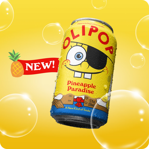 SpongeBob Pineapple Paradise Prebiotic Soda — OLIPOP
