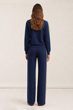SUKI KNITTED RAINBOW PANTS - DRESS BLUE — ST. BERT’S