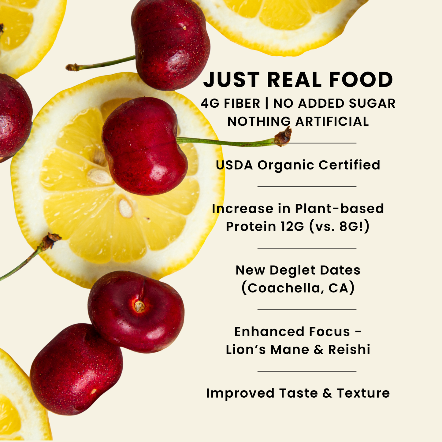 Organic Lemon Cherry Energy Bar — Send Bars