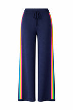 SUKI KNITTED RAINBOW PANTS - DRESS BLUE — ST. BERT’S