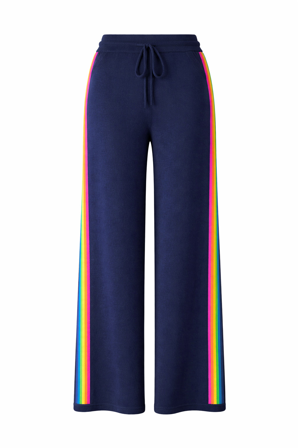 SUKI KNITTED RAINBOW PANTS - DRESS BLUE — ST. BERT’S