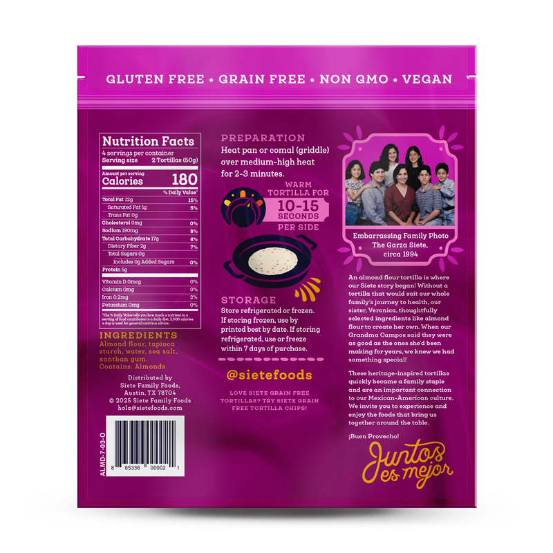 Grain Free Almond Flour Tortillas — Siete Foods