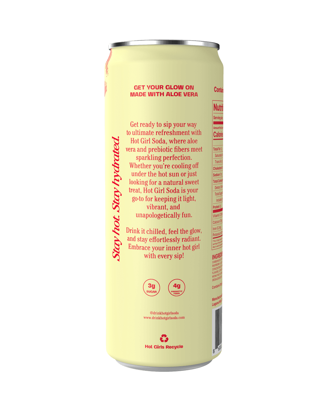 Hot Girl Soda Raspberry Lemonade — Hot Girl Soda