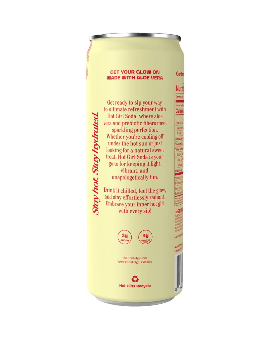 Hot Girl Soda Raspberry Lemonade — Hot Girl Soda