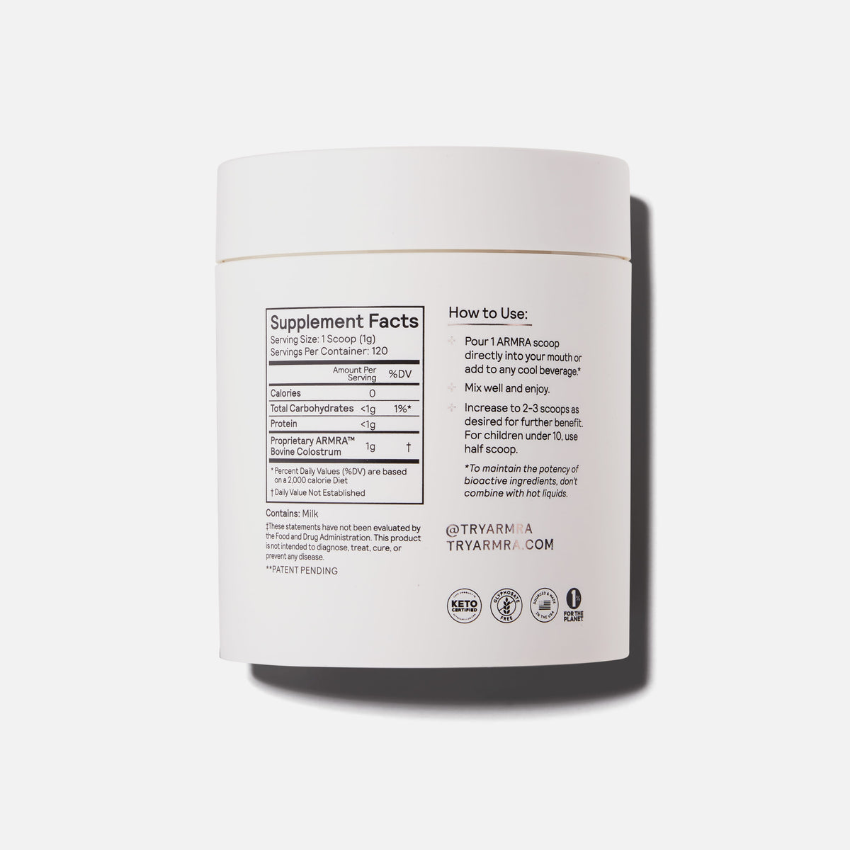 ARMRA Colostrum Unflavored Jar — ARMRA