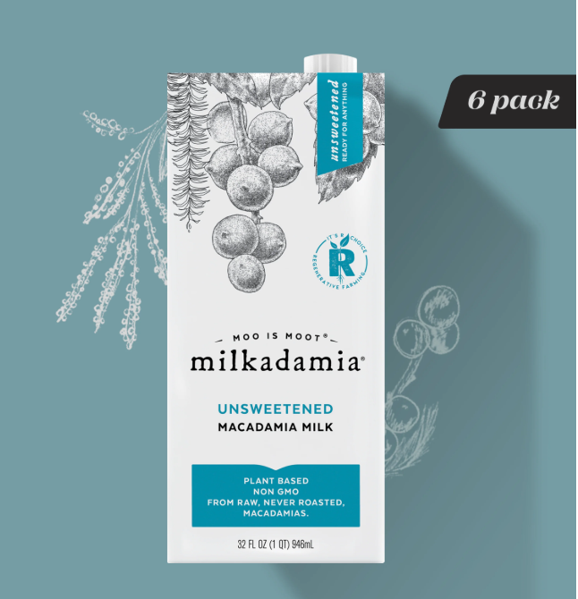Milkadamia Plant Milk - Pack of 6 (32 oz)